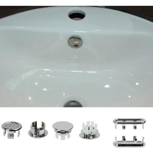 1PC Hot Bathroom Ceramic Sink Basin Round Ring Overflow Spare Cover Tidy Chrome Trim Wash basin Overflow Ring Supply