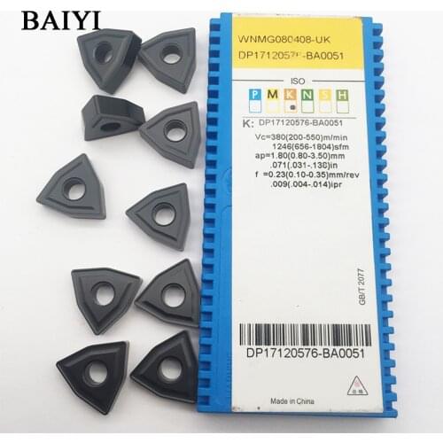 10pcs WNMG080408-UK GK1115 WNMG 432 CNC lathe insert cutting tool carbide turning blade