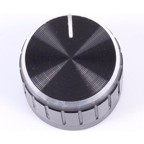 10Pcs Volume Control Rotary Knobs Black 17x21mm Aluminum Alloy Potentiometer Knob For 6mm Dia Knurled Shaft Potentiometers