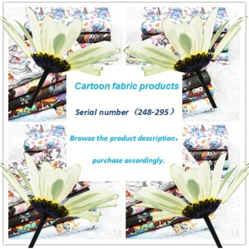 （248-295）Cartoon cotton printed clothing hand-made bag doll background fabric