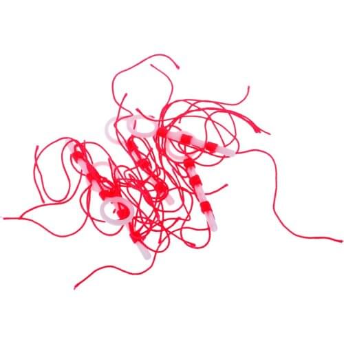 6 Pcs Slip Knot Looper Bobber Stops Durable Red Braided String Knots Fishing Accessories Tackle Tools for Rock Fishing S/L