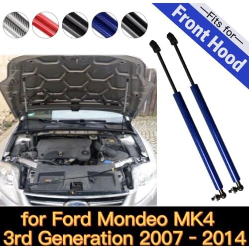 Hood Dampers for Ford Mondeo IV Mk4 2007-2014 Front Bonnet Modify Gas Struts Carbon Fiber Springs Lift Supports Absorber Prop