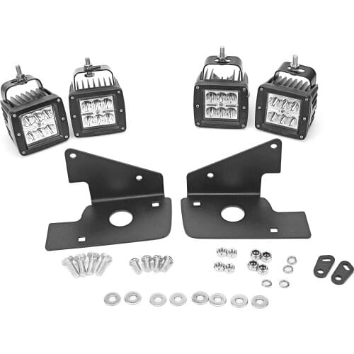 For Chevy Silverado 1500/2500/3500 Bumper 24 W Fog Light Pod Kits Work Light Lighting Exterior Car Accessories
