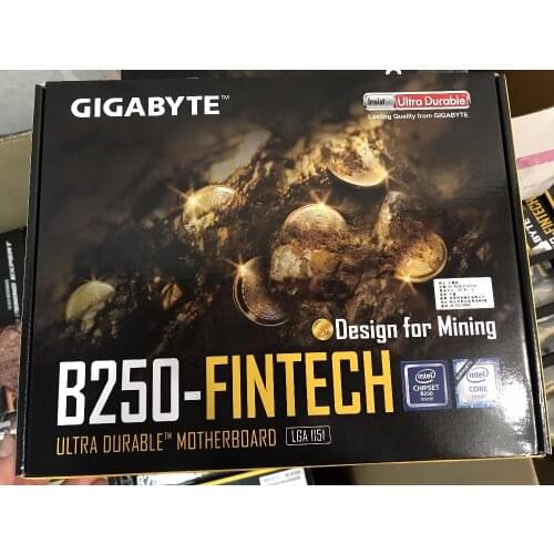 For Gigabyte GA-B250-FinTech DDR4 12PCIE Can 12 Video Card Mining Motherboard For BTC ETH ZEC ETC XMR Mining (H81 H61 BTC PRO)