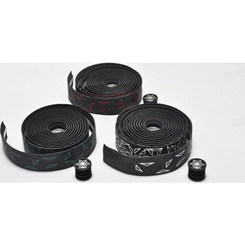 Road Bike Bar Tape Bicycle Handlebar Tape PU Leather Wrap Strap Bandage Cycling Anti-Vibration 2 Bar Plug Non-slip Bicycle Bar B