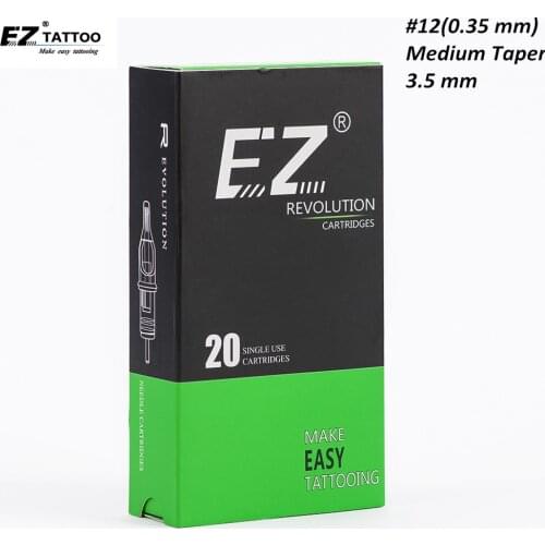 EZ Revolution Tattoo Needle Cartridge 3.5 MM Medium Taper Magnum for Rotary Tattoo Machine 20PCS/Box