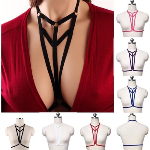 Gothic sling halter neck restraint, colorful elastic bow tie, body strap adjustable, restraint underwear, daily party wear