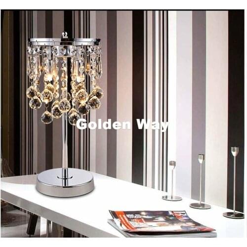 D35cm H120cm K9 Crystal Modern Silver Color Crystal Table Lamp Luxury Lustres De Cristal Table Lamp Floor Lamp Bedside Lighting