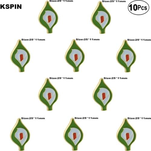 Ireland Lily Lapel Pin Flag badge Brooch Pins Badges 10Pcs a Lot
