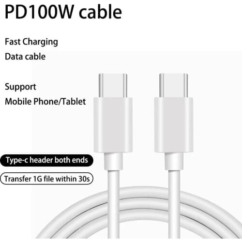 PD 100W USB C To USB Type C Cable Fast Charge Type-C Phone Charger Data Cord For Huawei Xiaomi Mi Redmi Macbook Pro Samsung