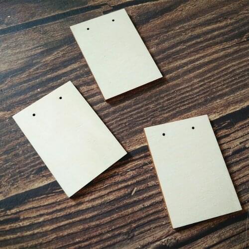 Laser Cut Blank Wooden Milk Tea Store Decor Tag Wood Chips Hanging Tags Ornaments Christmas Tree DIY Home Shop Decoration Craft