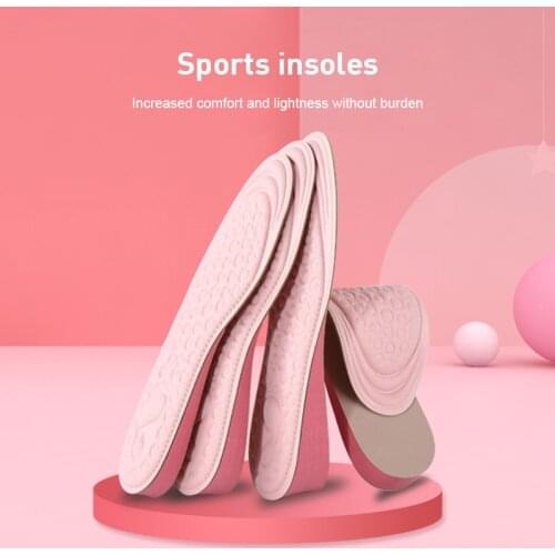 4D Massage Sports Leisureinsole Concealed Footbed Enhancers Invisible Height Increase Insoles Pads Soft Comfortable Foot Pad