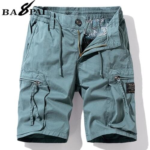 BAPAI New Mens Fashion Shorts Cotton Casual Summer Work Combat Pants Classic Short Oversized Cargo Pants