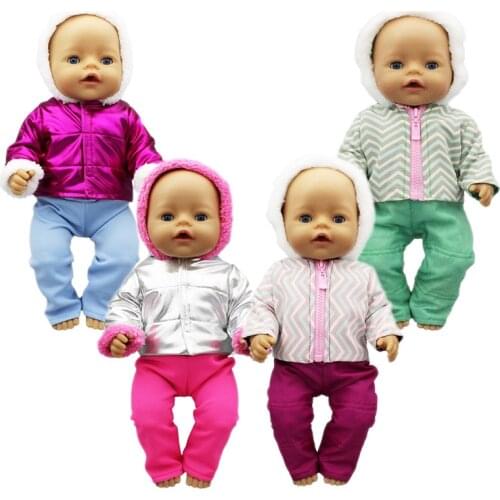New Style Jacket Down Suit Doll Clothes Fit 17 inch 43cm Doll Clothes Born Baby Suit For Baby Birthday Fistival Gift