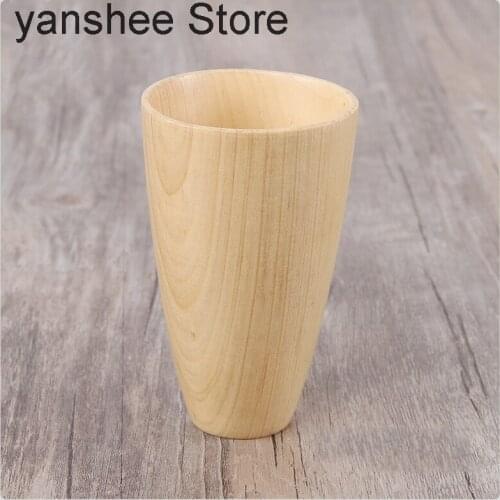 Simple and fashionable wooden environment-friendly tea cup is suitable for drinking water, fruit juice, beer, milk cup, home