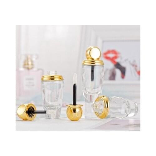 10pcs Empty Transparent Lip Gloss Tube DIY Cosmetic Lipbalm Refillable Container Glass Makeup Lipstick Vials