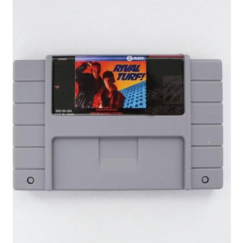 RIVAL TURF 16 bit Big Gray Game Card For NTSC Game Player Drop Shipping