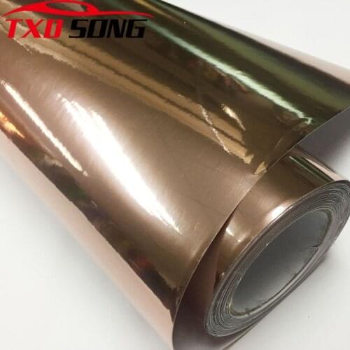 New Color Rose Gold Chrome Mirror Vinyl Wrap Film Car Sticker Decal Sheet DIY Styling Motorbike Scooter Wrapping Foil