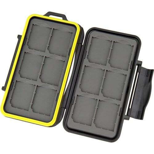 Water-resistant Shockproof Storage Memory Card Case For 12 SD Cards Bag