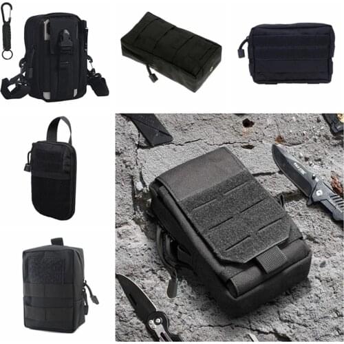 800D Nylon Tactical Bag Outdoor Molle Military Waist Fanny Pack Mobile Vest Pack Purse Mobile Phone Case Hunting Compact Bag