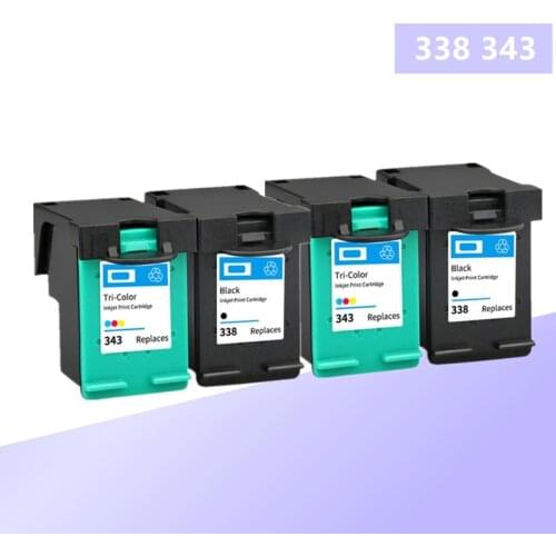 Remanufactured ink cartridge 338 343 XL Compatible for hp338 hp343 hp Deskjet 6540 5740 5745 6520 6540 460c 6620 printer