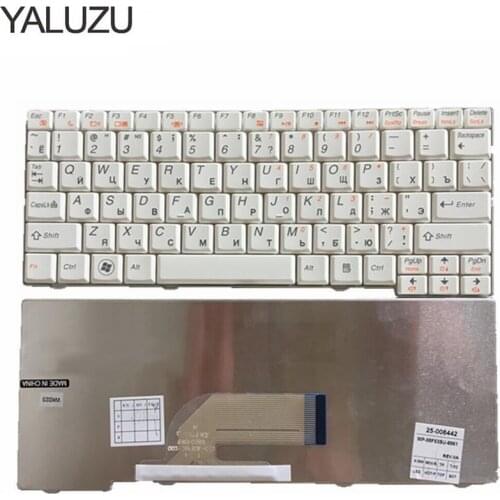 YALUZU Russian laptop Keyboard for IBM for LENOVO for IdeaPad S11 S10-2 S10-2C S10-3C WHITE RU keyboard