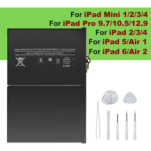 Replacement Battery For ipad 5,air1,A1474,A1475,A1822,A1823 8827mAh Tablet Bateria with Free Repair tool kit Free Shipping