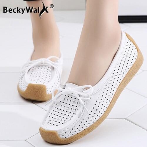 New Summer Women Flats Hollow Out Breathable Ladies Loafers Shoes Casual Flat Shoes Women Sneakers zapatillas mujer WSH3588