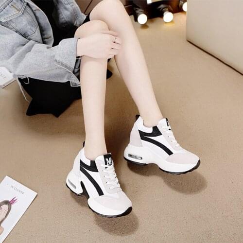 Platform Sneakers Shoes Red Black Casual Shoes Women Sneakers Ladies Platform Sneakers Heels Wedge Shoes Zapatillas Mujer