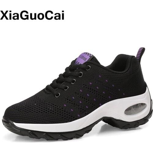 Spring Fall Sneakers Women Casual Lace-up Shoes Female Mesh Shoes Outside Round Toe Light Versatile Shoes Breathable Big Size