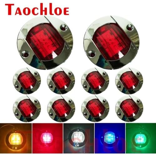 10Pcs Boats Yachts LED Stern Lights Car Interior Lights Lighting Marine Navigation Signal Lamp Truck Trailer Side Marker Light