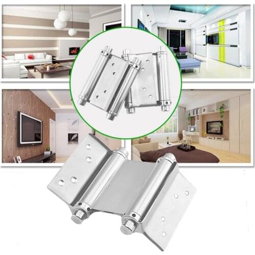 2Pcs 3" Inch Stainless Steel Double Action Spring Hinge Saloon Cafe Door Swing