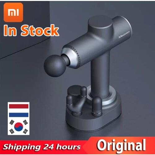 2020 New Xiaomi Meavon 3200r/min Body Massager Electric Smart Double Mode Fascia Gun Silicone Head Deep Massage For Home Gym