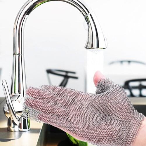 316 Cast Iron Cleaner Kitchen Rust Pot Pans Cleaning Scrubber Steel Rust Remover Scraper Brush Kit Metal Cleaning Brush