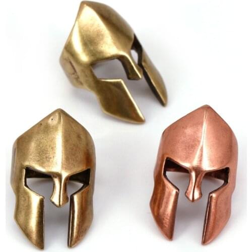 Warrior Helmet Bead Antique Brass for 550 Paracord Bracelet DIY Jewelry Making Supplies