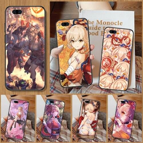 Genshin Impact Yoimiya Phone Case For Xiaomi Mi Note 8 9 10 11 9T 10T A3 Lite Pro Ultra black painting prime soft cover tpu