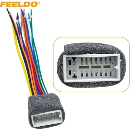 FEELDO 5Pcs Car 16pin Wire Harness Plug Cable Female Connector For MITSUBISHI/GALANT Clarion Car Radio Stereo#1670