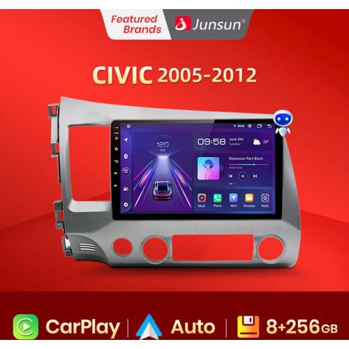 Junsun V1 2G+32G Android 10.0 DSP Car Radio Multimedia Video Player For Honda Civic 8 2005-2011 Navigation GPS No 2din 2 din dvd