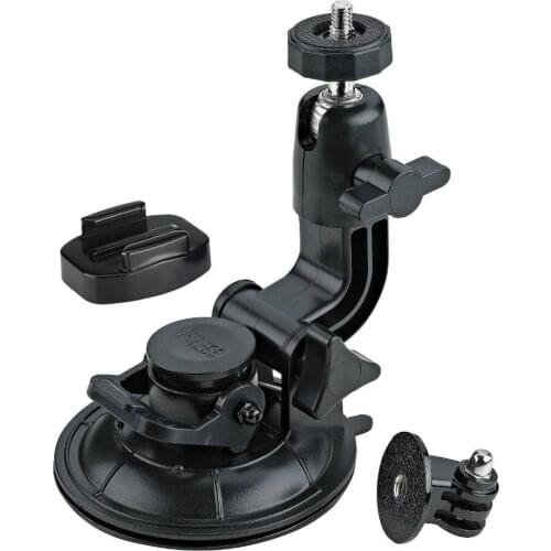 360 degrees Rotation Suction Cup Mount + Tripod Mount Adapter + QR Buckle Mount