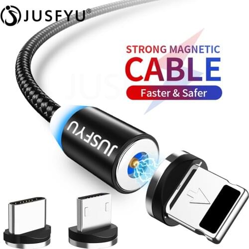 2.4A For Samsung Xiaomi 1M 2M Magnetic Micro USB Cable Fast Charging USB Type C Cable Magnet Charger Data Charge Cable USB Cord
