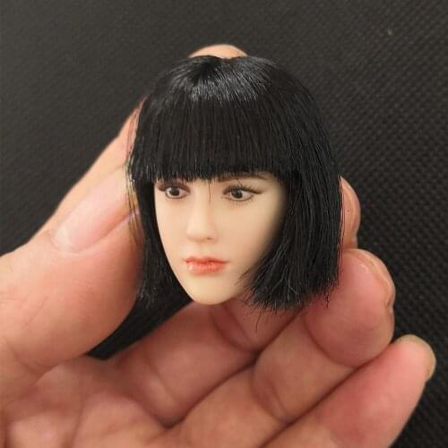 1/6 scale hair transplant head sculpted beauty Valkyrie modified long hair and short hair fit 12 inch action figure body
