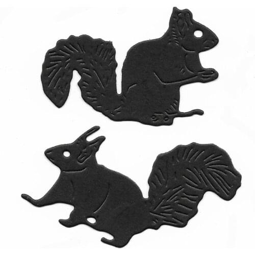 Cute Squirrels Metal Cutting Dies Carbon Steel Embossing Scrapbooking Stencil Craft Die Cut For Card Making Photo Album Decor