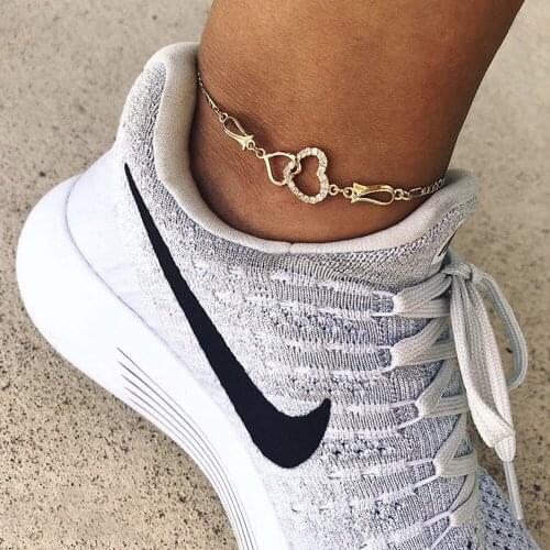 Fashion Chain Anklets Women Feet Jewelry Accessories With Rhinestone Female Beach Ankle Bracelet 2021