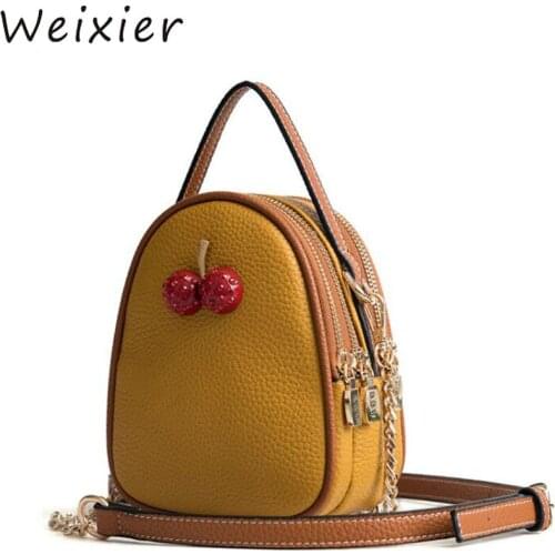 WEIXIER Fashion Women bags Simple Crossbody Chain Bags Zipper Women Pu Leather Messenger Bags Shoulder Crossbody Bag V4-52