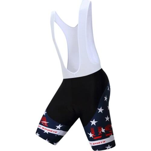 USA Men Cycling Shorts Bicycle Ropa Ciclismo Bike 3D Padded Bib Shorts S-4XL