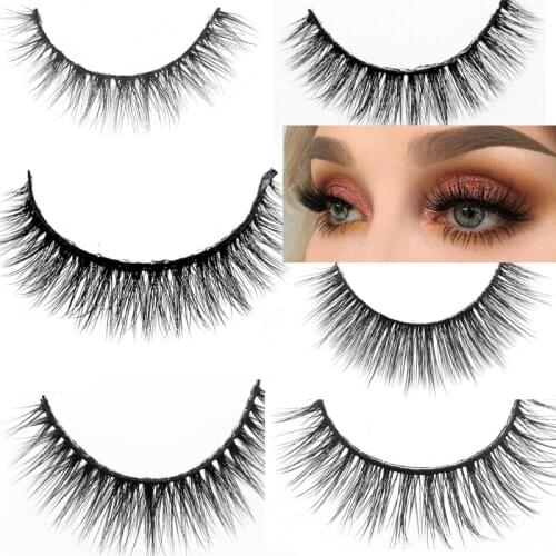 5 Pairs 3D Mink Hair Natural Cross False Eyelashes Long Messy Makeup Fake Eye Lashes Extension Make Up Beauty Tools maquiagem