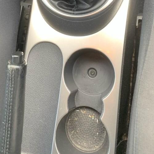 For Touran 2005-2015 Accessories Stainless Steel Car Interior Front Water Cup Frame Decoration Strip Cover Trim Car Styling