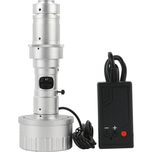 30-180X Magnification 3D Optical Parfocal Lens Built-in Lighting For Microscope Camera Three-dimensional Rotation Observation