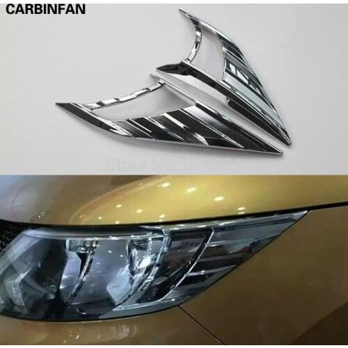 ABS HEADLIGHT FRONT LIGHT LAMP COVER TRIM EYELID BEZEL MOLDING EYEBROW FOR NISSAN QASHQAI J11 2014 2015 2016