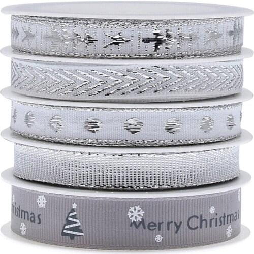 L5YA Curling Ribbon For Christmas Gift Wrapping Silver Ribbon For Christmas Tree